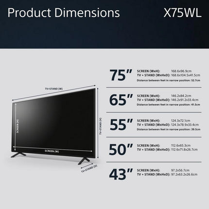 Sony KD43X75WLPU 43"4K HDR Google Smart TV