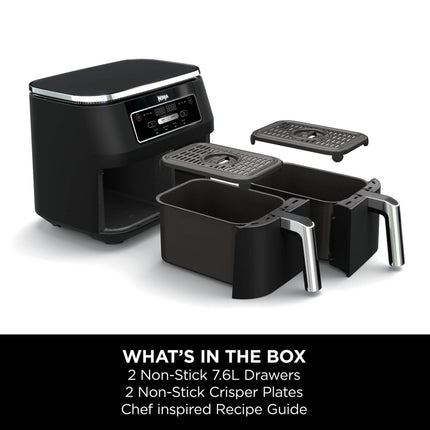 Ninja AF200UK Foodi 4-in-1 Dual Zone 7.6L Air Fryer - Black