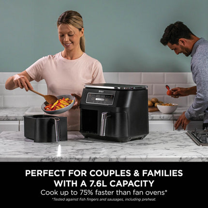 Ninja AF200UK Foodi 4-in-1 Dual Zone 7.6L Air Fryer - Black